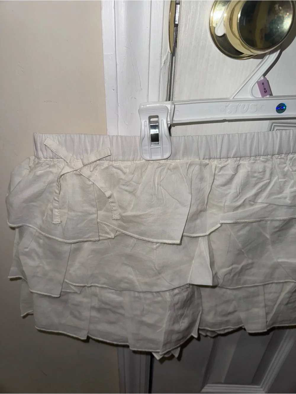 Sugar & Jade Girls Cream Tiered Ruffle Skort Shorts Size 16/18 NEW